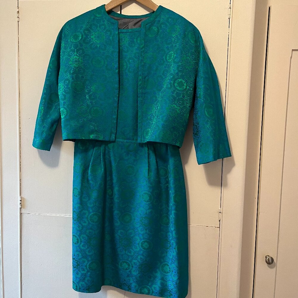 Vintage silk dress with matching jacket
